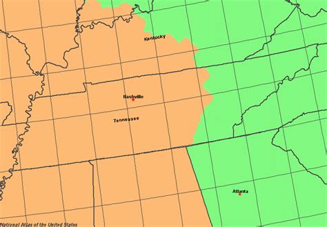 Detailed Tennessee Time Zone Map Map Of World