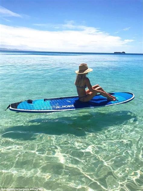 Phoebe Burgess Shares Paddleboarding Instagram From Fiji Daily Mail