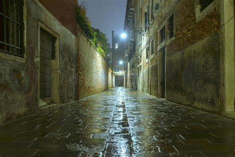Rainy Street By Night Stock Photo Image Of Quiet City 106841024