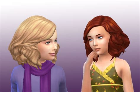 Sims 4 Hairs ~ Mystufforigin Medium Soft Wavy For Girls