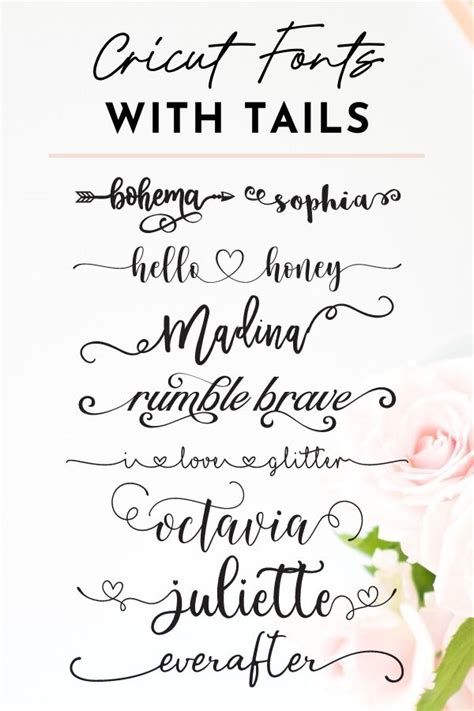 Fonts With Tails Glyphs Cheat Sheet In 2020 Fonts Cricut Fonts Images