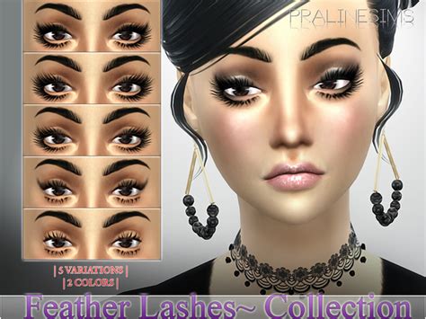 Feather Lashes Collection N17 By Pralinesims At Tsr Sims 4 Updates