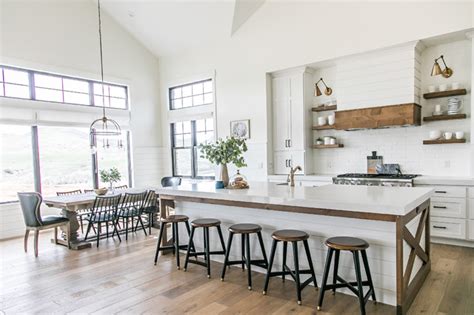 Houzz Tour Black White And Wood In A New Modern Farmhouse
