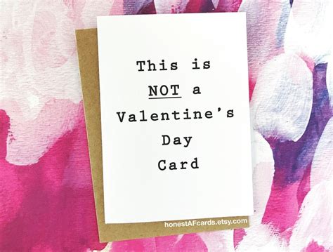 Funny Valentines Day Card Anti Valentines Day Card Etsy
