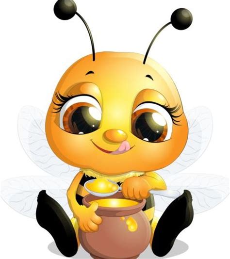 Lovely Cartoon Bee Set Vectors 03 Vector Animal Vector