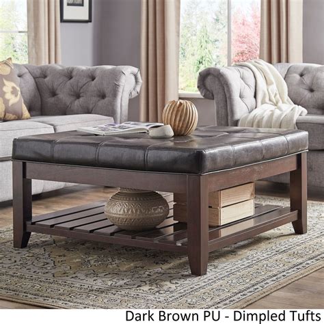 An ottoman coffee table, also known as a cocktail ottoman, offers a stylish and functional accent to the living room.perfect for extra seating, setting serveware or holding a drinks tray, it's a great centerpiece amongst sofas and loveseats.check out our wide selection of styles to match the decor of your space. Lennon Espresso Planked Storage Ottoman Coffee Table by ...