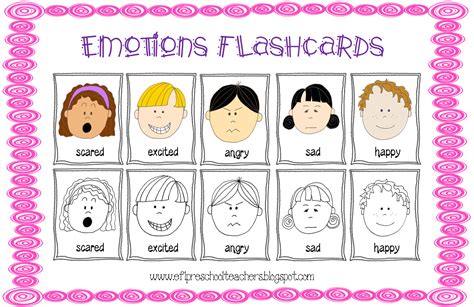 Eslefl Preschool Teachers Feelings Emotions Theme