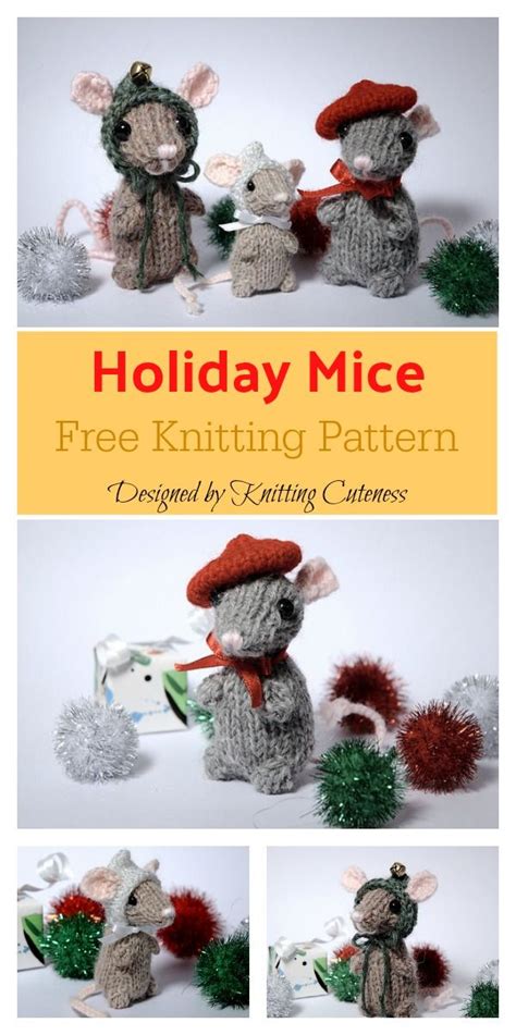 Christmas Mouse Free Knitting Pattern Knitting Patterns Free Mouse