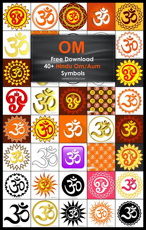 Free Download 40 Devanagari And Tamil Om ॐ Hinduism Symbols Om