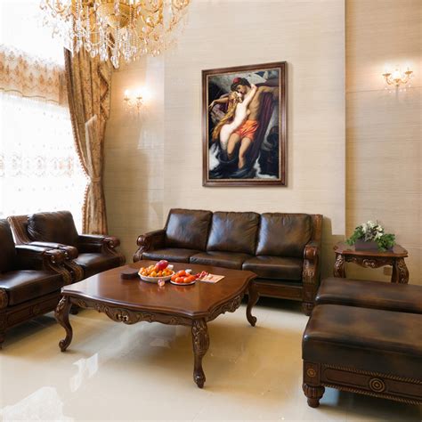 Begin by painting one living room wall a different color than the rest. Oil Paintings for Living Rooms - Traditional - Living Room ...