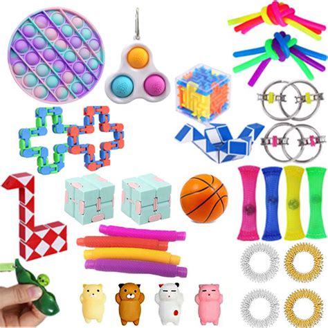 Puloru Sensory Fidget Toys Set 33pcs Stretchy String Stress Relief