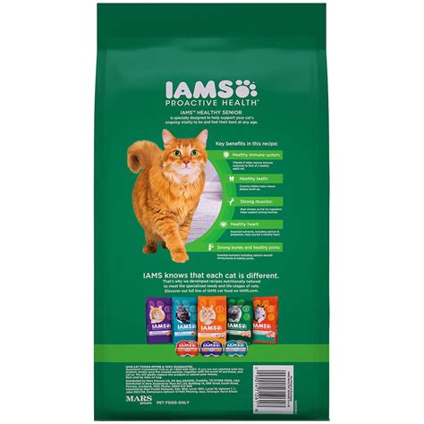It features a single source of premium. IAMS | IAMS PROACTIVE HEALTH Healthy Senior Dry Cat Food ...