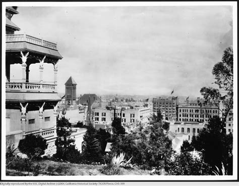 Downtown From Bunker Hill Circa 1900 Bunker Hill Los Angeles Los