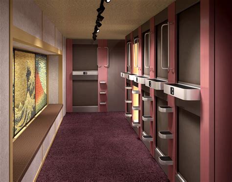 Guests enjoy the nice bathrooms. New Shibuya capsule hotel targets women visiting from ...