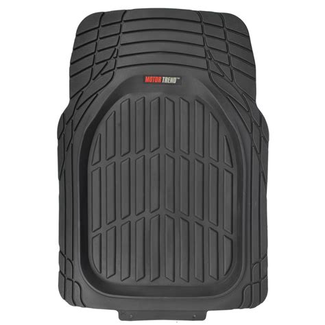 Flextough Shell Rubber Floor Mats Black Heavy Duty Deep Channels For