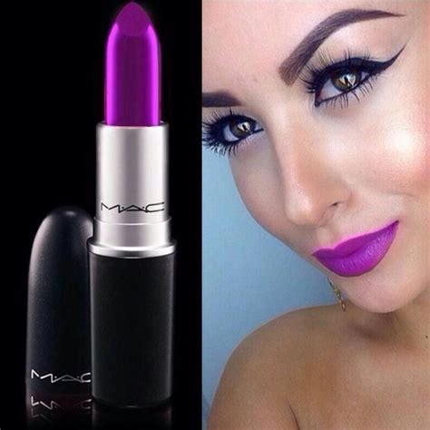 Awesome Color Purple Lipstick Mac Lipstick Collection Lashes Makeup