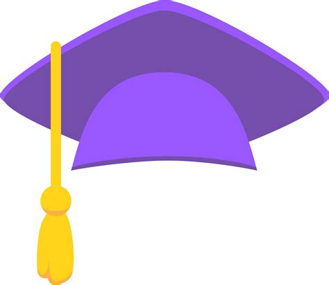 Graduation Clipart Sticker Purple Graduation Cap Png Transparent Png