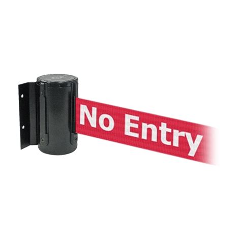 Tensabarrier Wall Mount Barrier Units 23m Redwhite No Entry