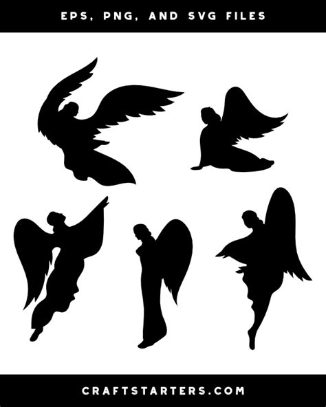 Female Angel Silhouette Clip Art