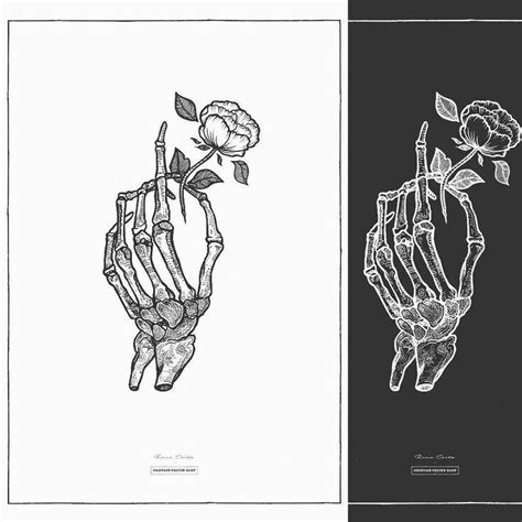 Images Of Drawing Of A Skeleton Hand Holding Something