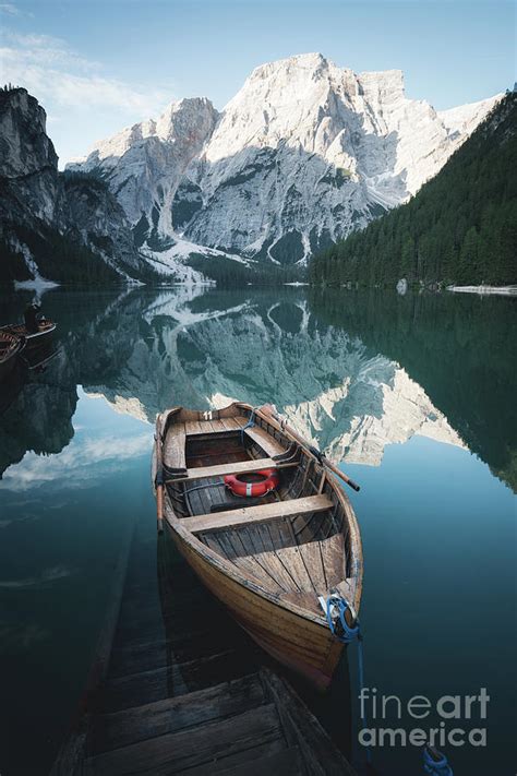 Lago Di Braies Rowing Boat Photograph By Jr Photography Fine Art America