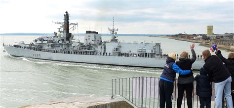 Hms Lancaster Leaves Portsmouth On Deployment Of Firsts Royal Navy