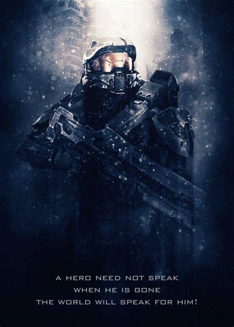 Halo Master Chief Tagline Poster Canvas Wall Art Print Poster