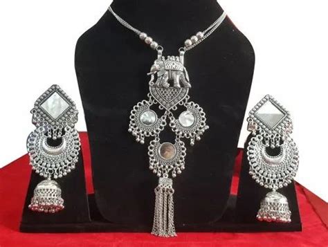 Metalccp Beads Oxidized Mirror Necklace Set At Rs 130set In New Delhi