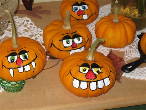 Painted Mini Pumpkins Halloween Crafts For Kids Painted Pumpkins