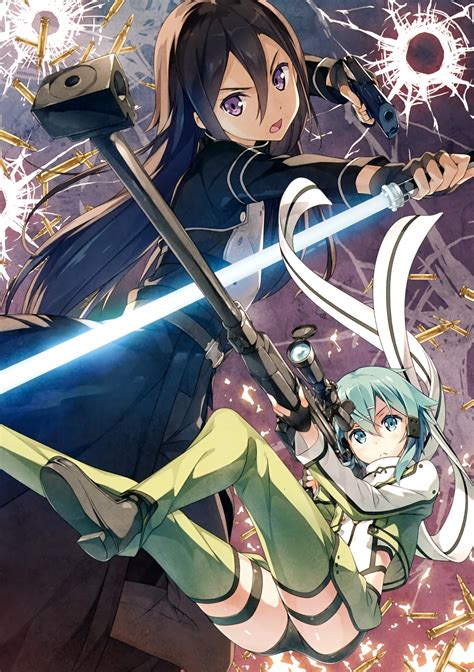1366x768 Resolution Green Haired Anime Character Illustration Sword