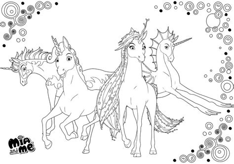 Unicorns From Mia And Me Coloring Page Free Printable Coloring Pages