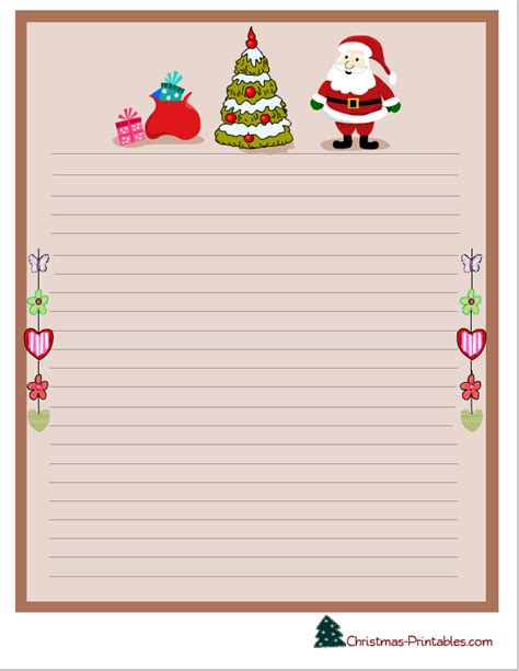 Free Printable Christmas Stationery Writing Paper Letter Pad