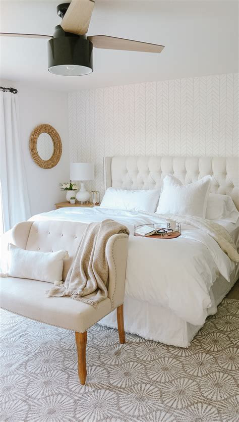 Neutral Cozy Master Bedroom With Wallpaper The Reveal Bedrooms My Xxx Hot Girl
