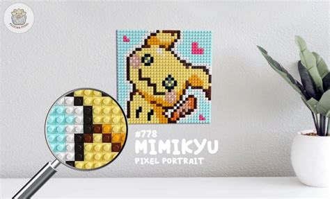 Mimikyu Pokemon Pixel Art Portraits 10x10 Pixel Puzzle Etsy Canada