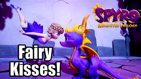 Spyro Reignited Trilogy Spyro Gets Kisses From Multiple Fairies Fairy Kisses Of Power Youtube