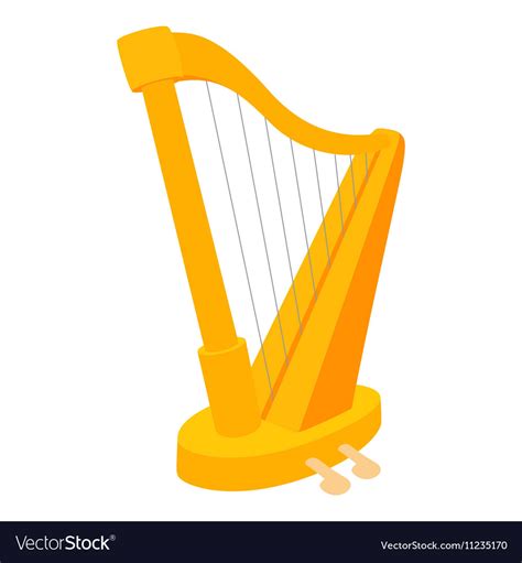 Harp Icon Cartoon Style Royalty Free Vector Image
