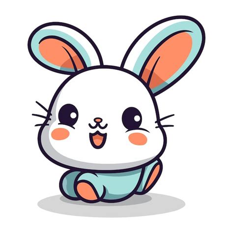 Premium Vector Cute Bunny Character Cute Cartoon Bunny Vector Illustration