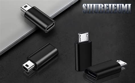 SHUBEIEUMI USB C Adapter 4 Pack USBC Female To Micro USB Male Adapter