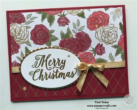 Simple But Elegant Rose Christmas Card — Ps Paper Crafts Simple