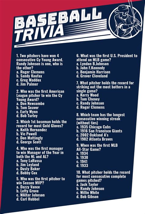 6 Best Printable Baseball Trivia Questions And Answers Pdf For Free At
