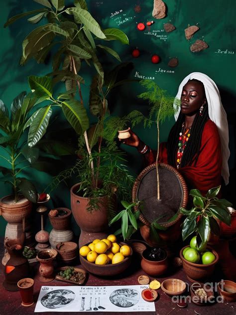 African Herbal Medicine Woman Artwork Unique And Inspiring Digital