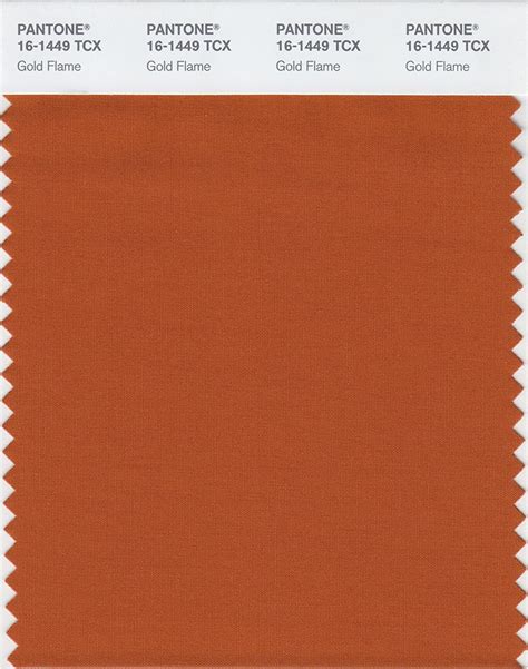 Buy Pantone 16 1449 Tcx Smart Color Swatch Card Gold Flame Online At