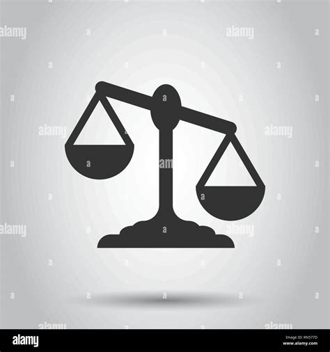 Scale Comparison Icon In Flat Style Balance Weight Vector Illustration