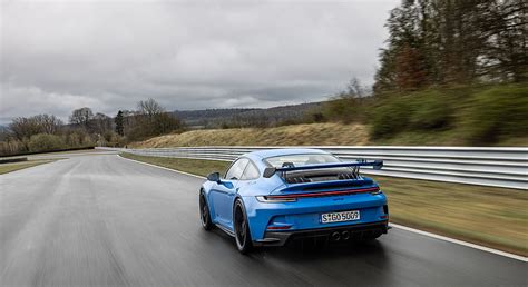 2022 Porsche 911 Gt3 Color Shark Blue Rear Three Quarter Car Hd