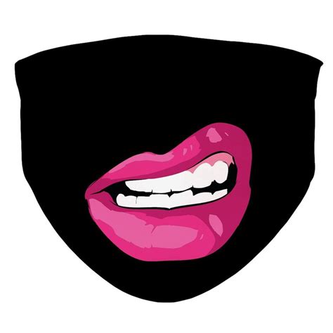 Custom Face Masks Sexy Angry Pink Lips Symbol Handmade Face Etsy