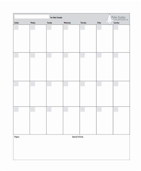 Two Week Schedule Template Example Calendar Printable Vrogue