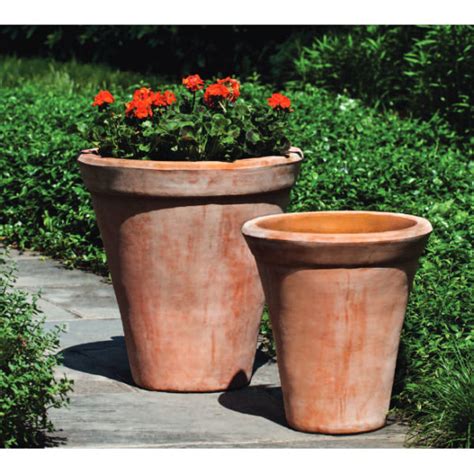 Usuki Tall Narrow Pipe Terra Cotta Planters Kinsey Garden Decor