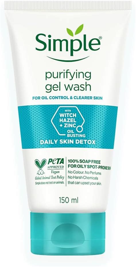 Simple Daily Skin Detox Purifying Facial Wash 150ml