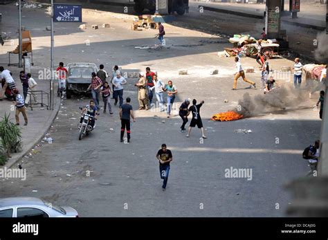Cairo Egypt 14th Aug 2013 Supporters Of Ousted President Mohamed Morsi Clash With Egyptian