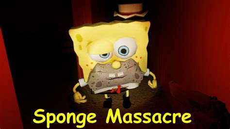 All Endings Sponge Massacre Playthrough Gameplay Horror Game Youtube